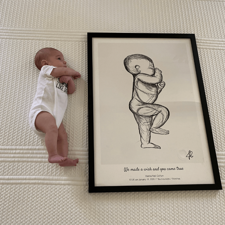 Baby Sketch | Baby Outline Poster - Positive Prints