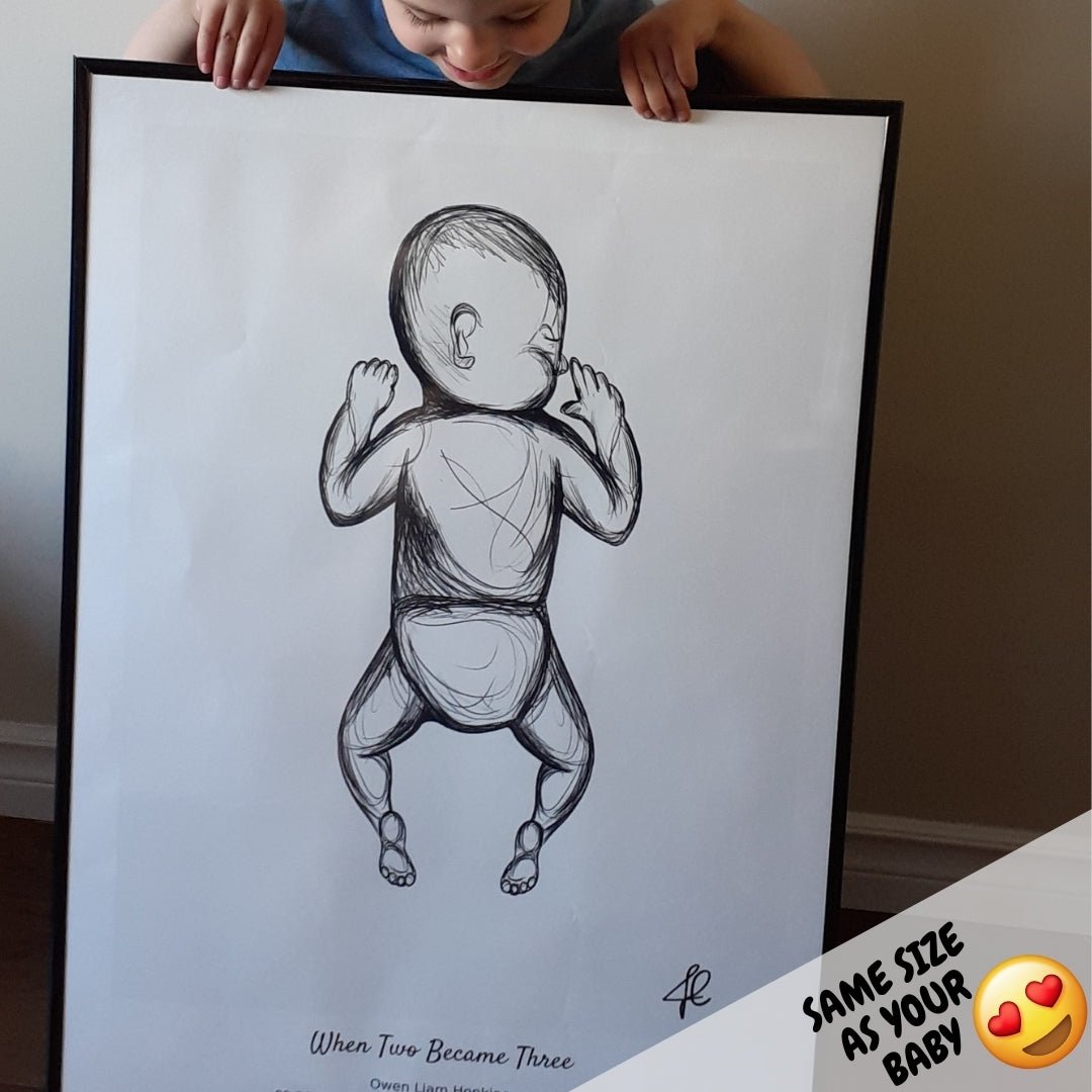Custom Birth Poster - THE PERFECT GIFT 🎁 💝 - My Baby Sketch Shop-PRINT_DIGITAL (Scaled)